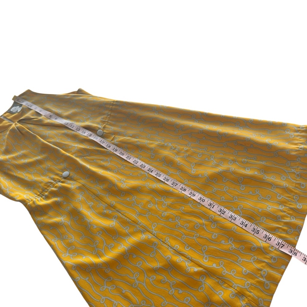 Anthropologie Girls from Savoy Take Action Mini Dress 2 Gold Yellow 100% Silk - Picture 16 of 16